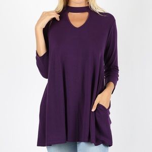 Gorgeous purple choker top